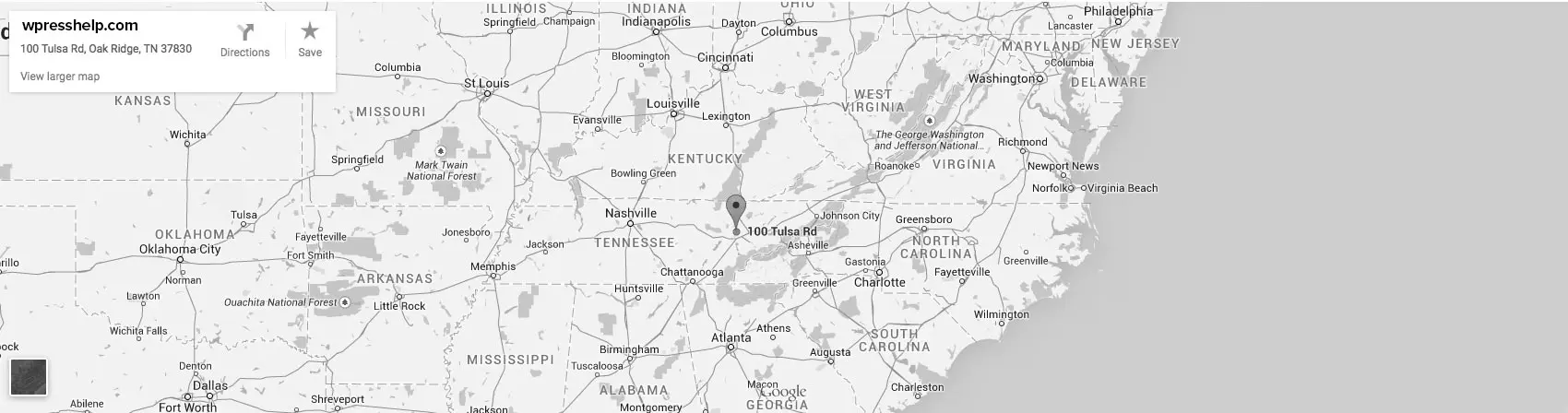 Map of US office